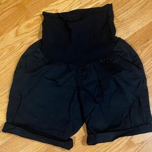 Maternity Black Shorts with belly band